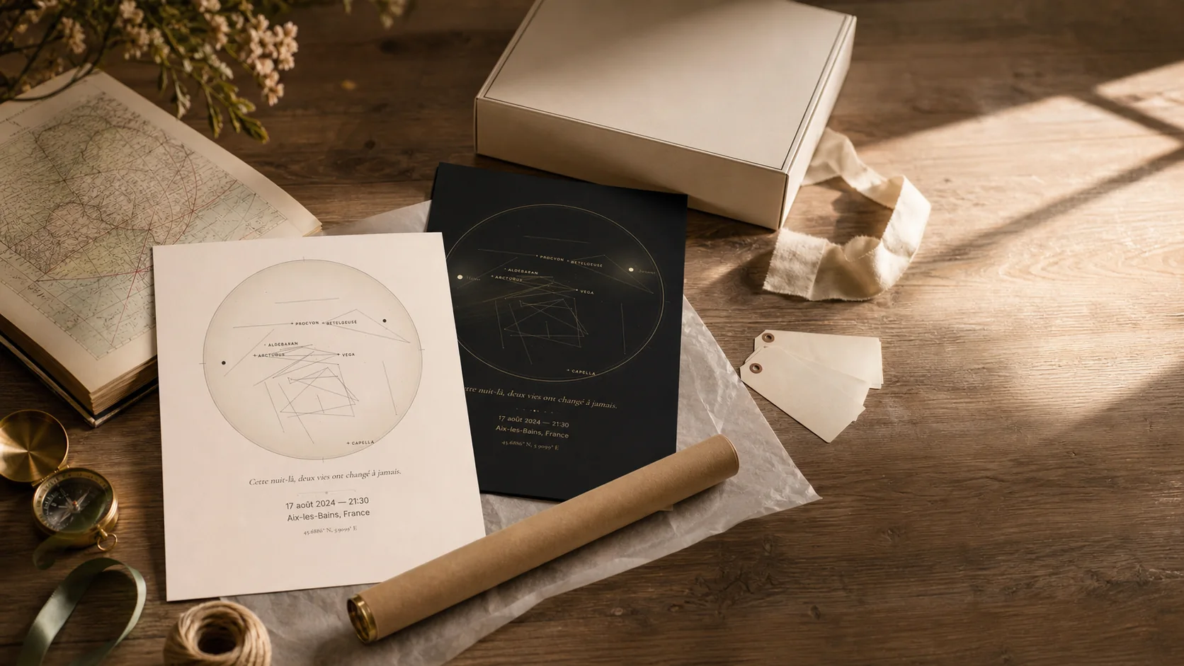Affiches Starry Memory préparées pour une livraison internationale
