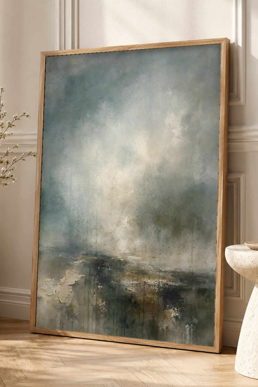 Dark Green Abstract Wall Art Print
