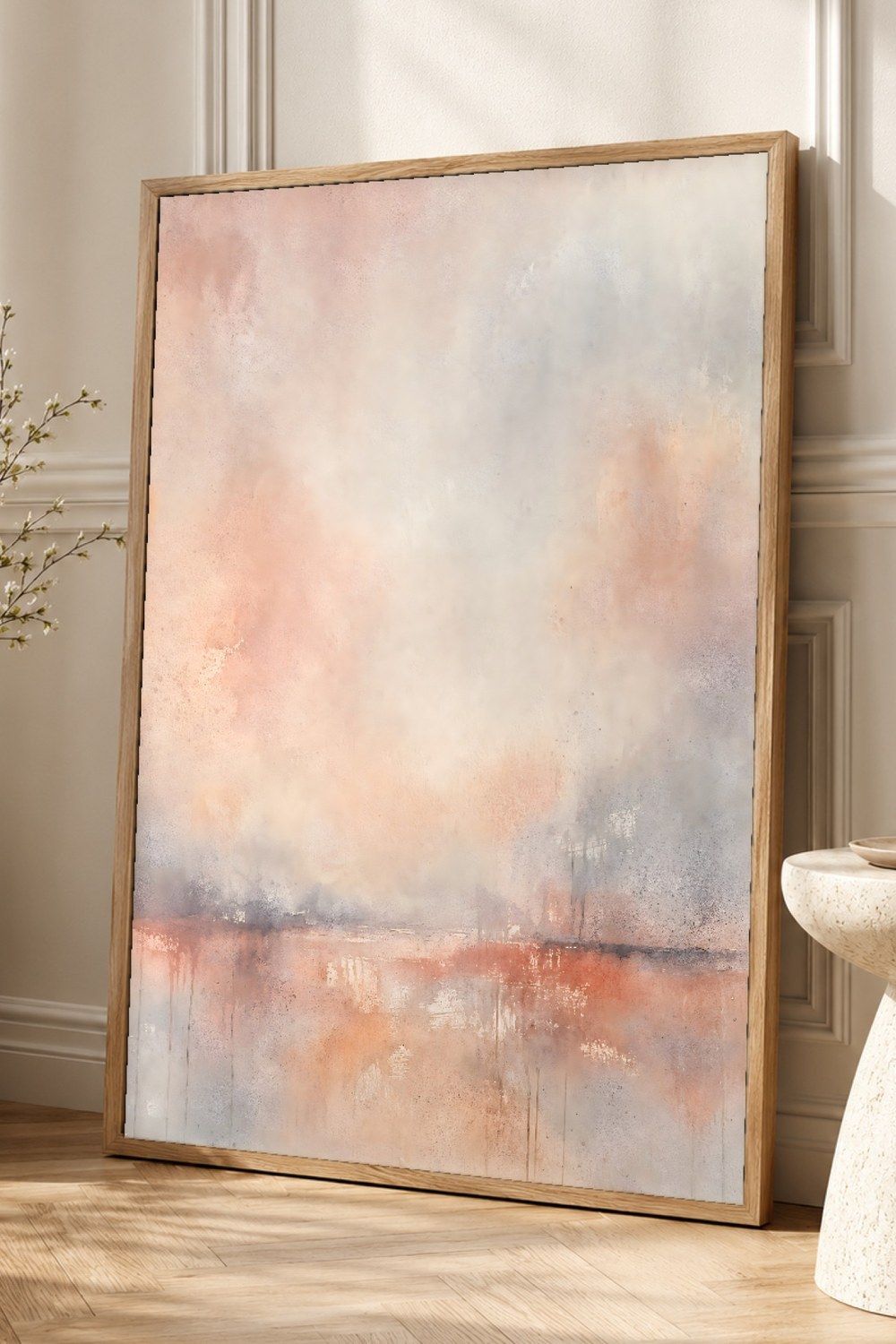 Dusty Rose Abstract Wall Art Print
