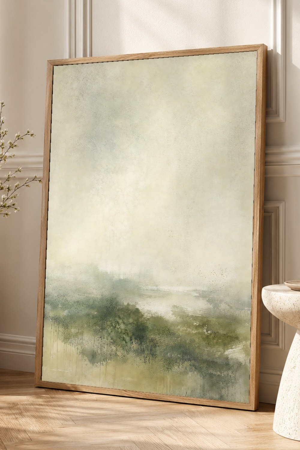 Moody Green Abstract Wall Art Print