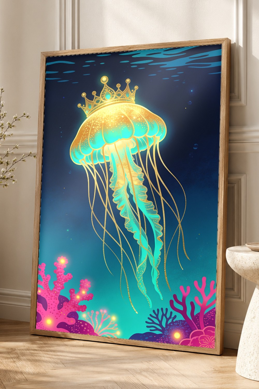 Bioluminescent Jellyfish Poster