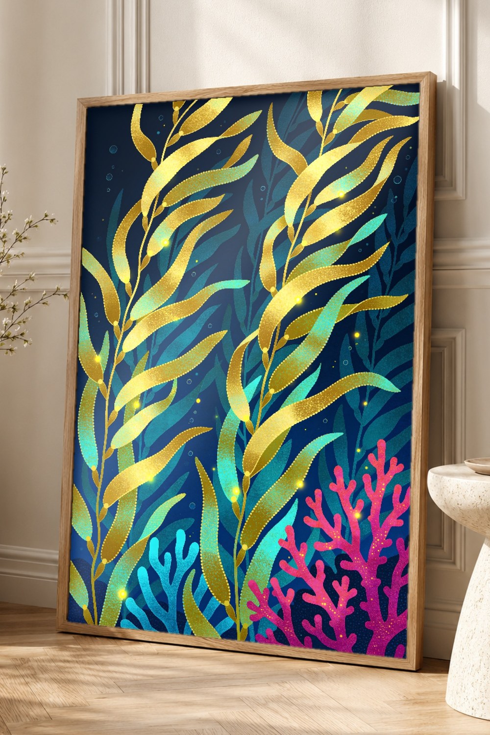 Bioluminescent Kelp Forest Poster
