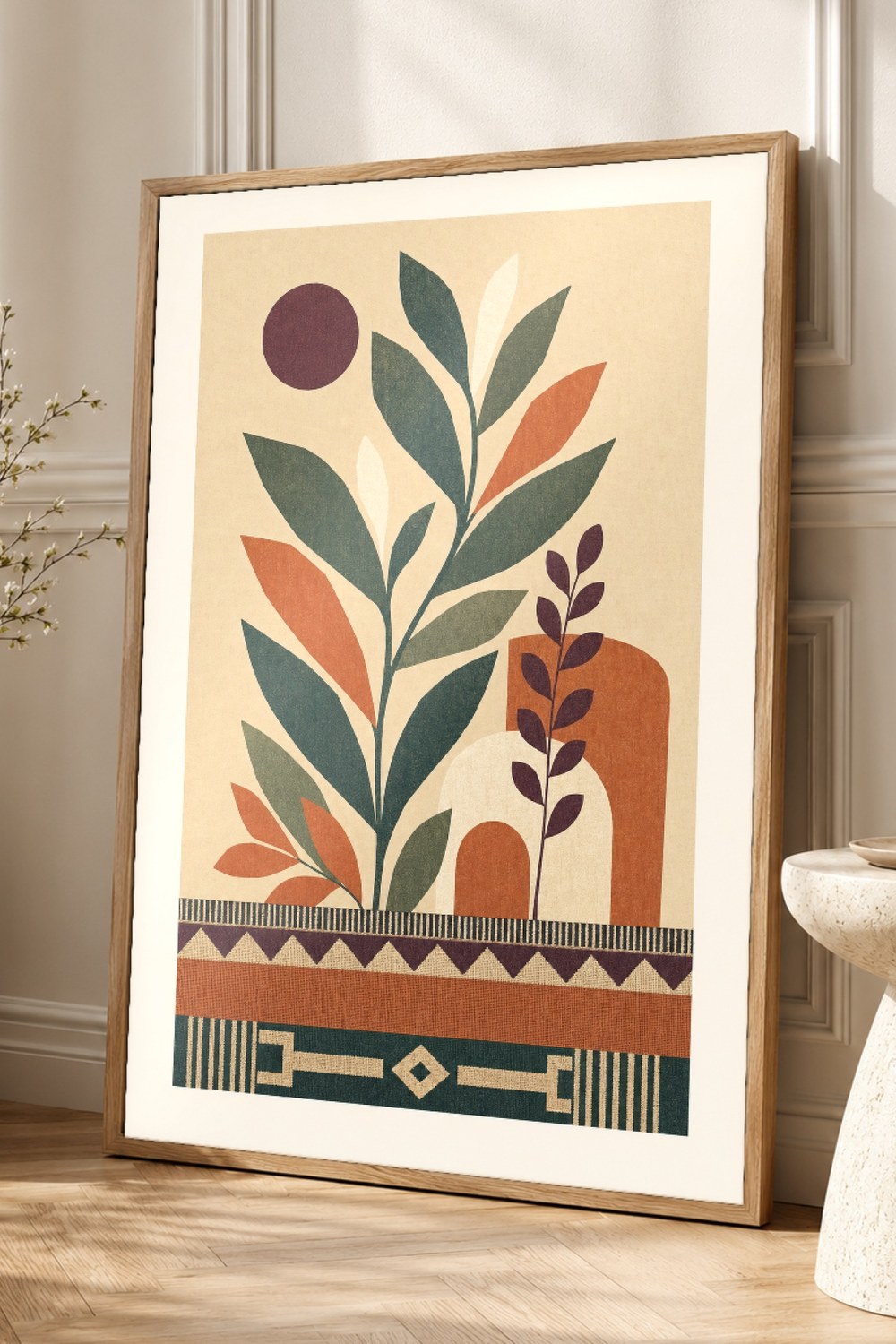 Afrohemian Botanical Wall Art Print