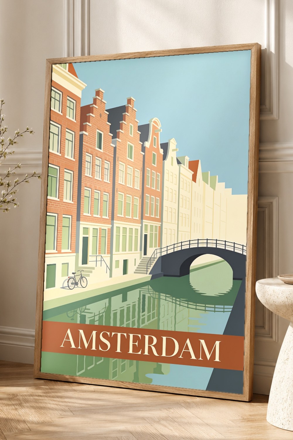 Amsterdam Vintage Travel Poster
