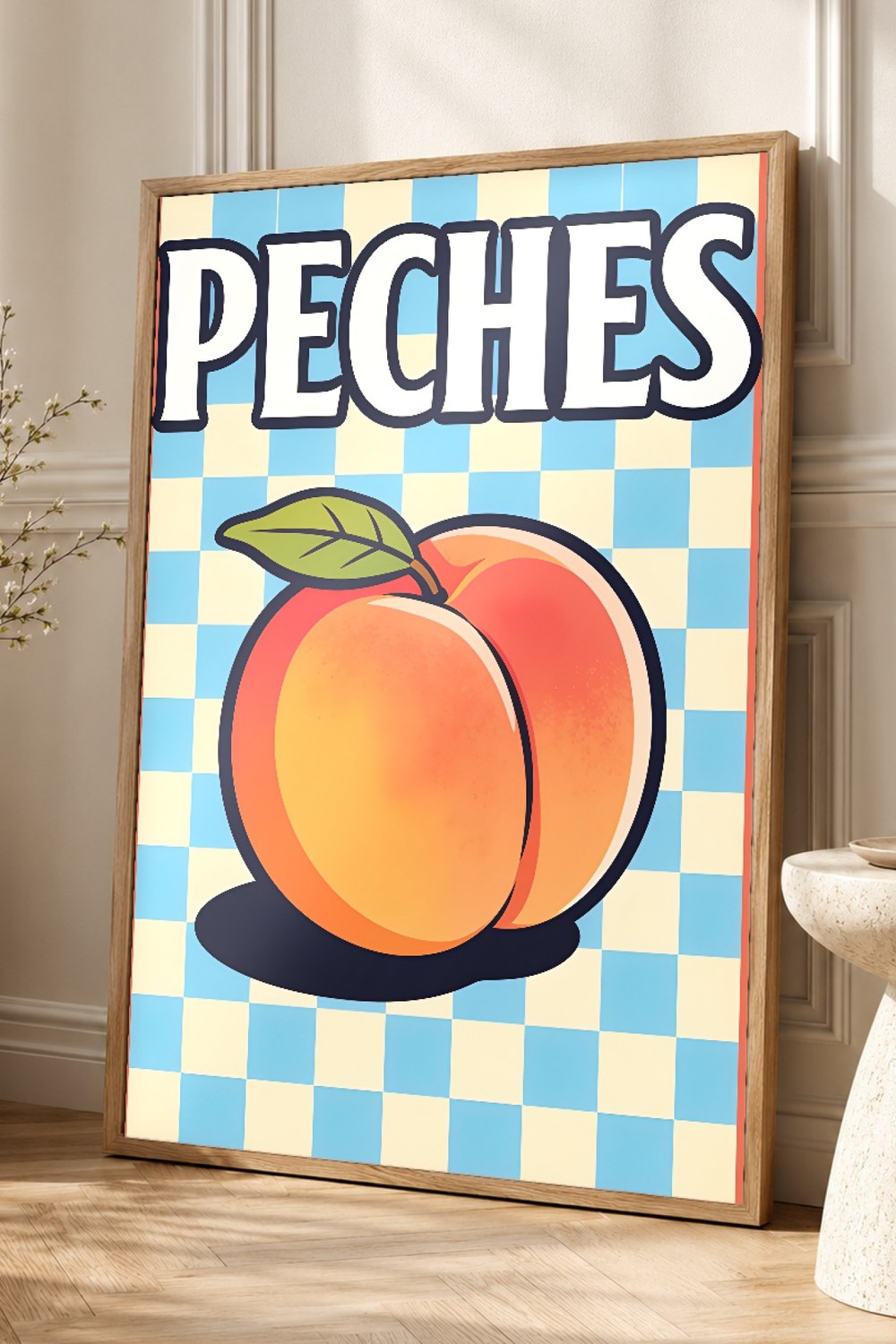Peach Kitchen Wall Art Print