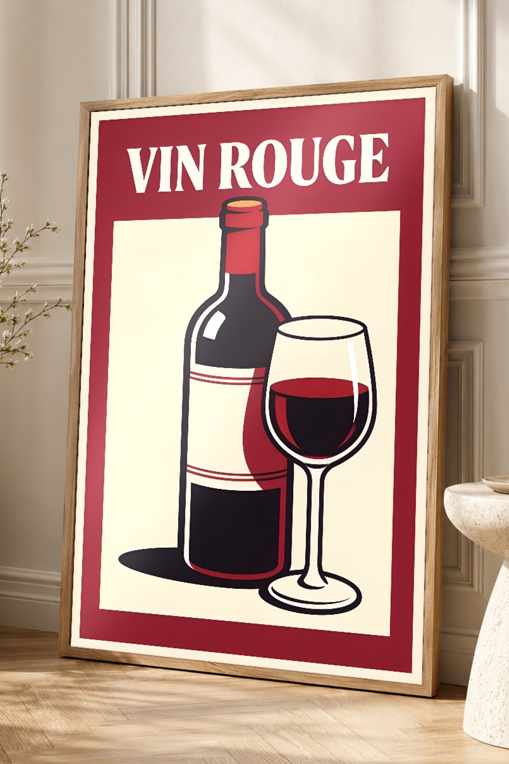 Red Wine Kitchen Wall Art Print