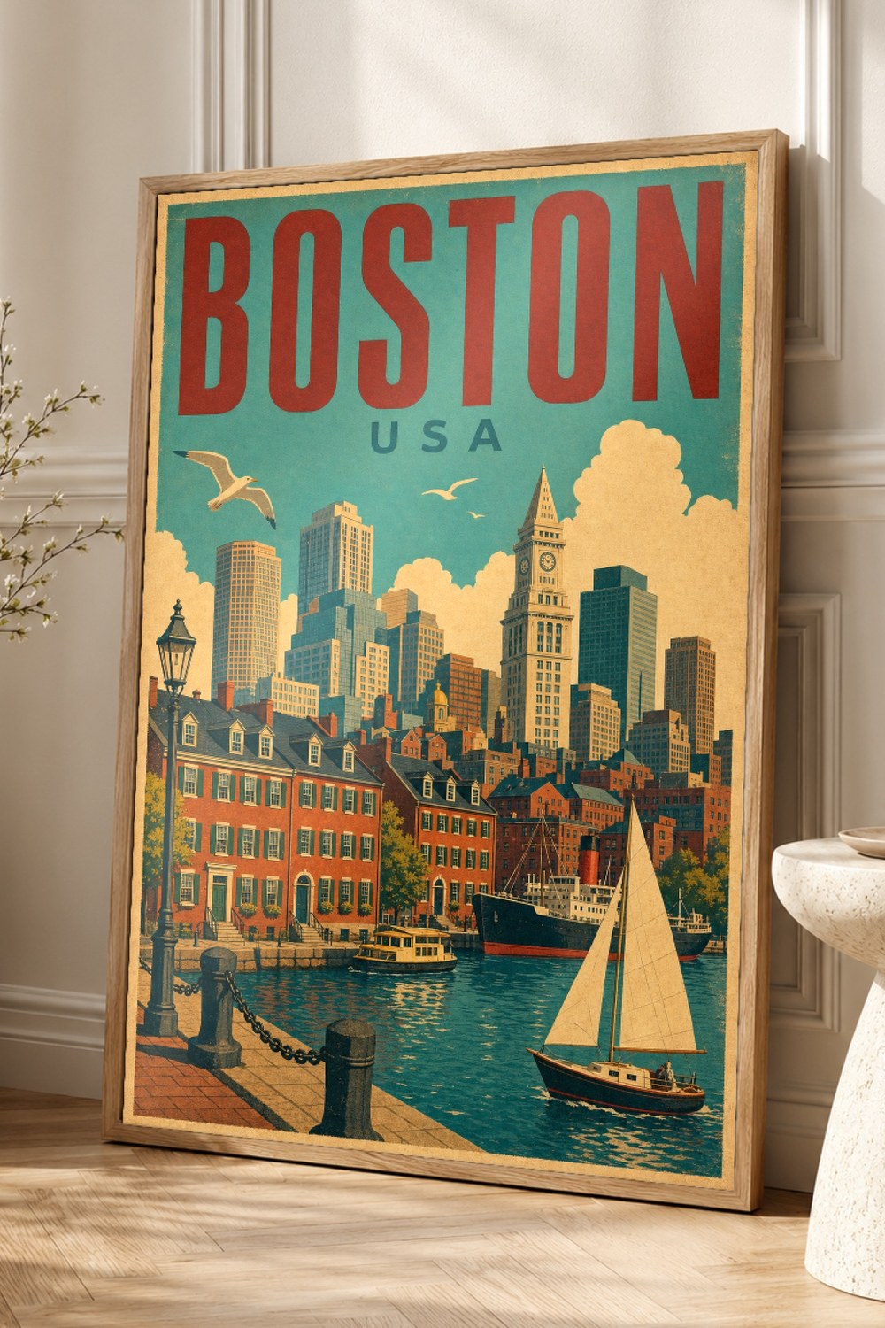 Boston Travel Poster