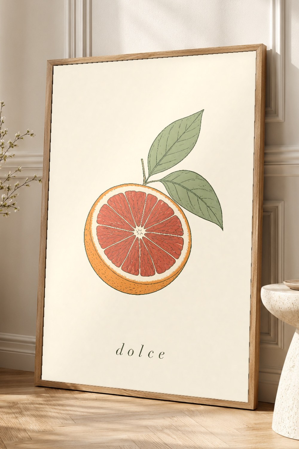 Blood Orange Botanical Wall Art Print