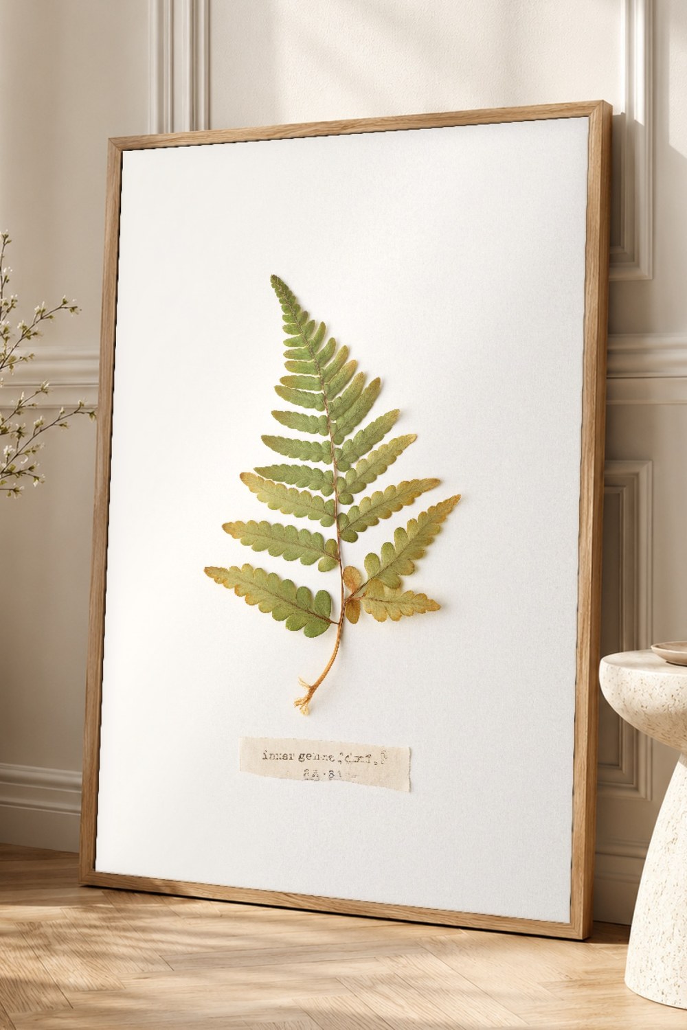 Pressed Fern Herbarium Wall Art Print