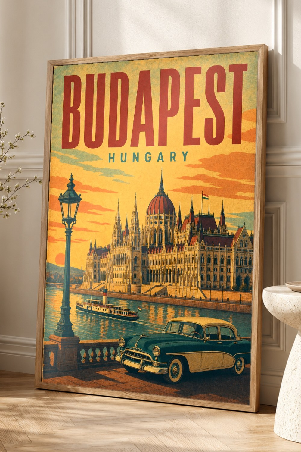 Budapest Travel Poster