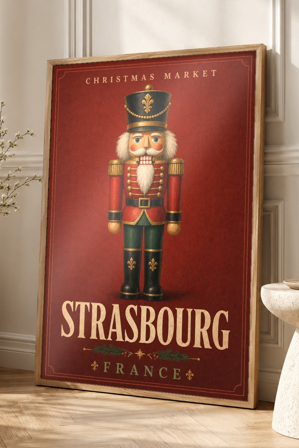 Strasbourg Christmas Market Nutcracker Poster