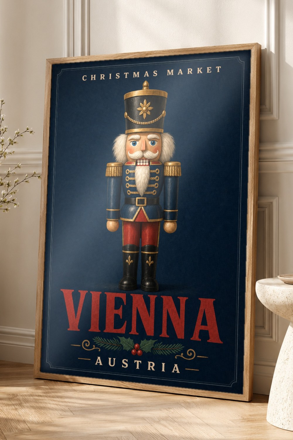 Vienna Christmas Market Nutcracker Wall Art Print