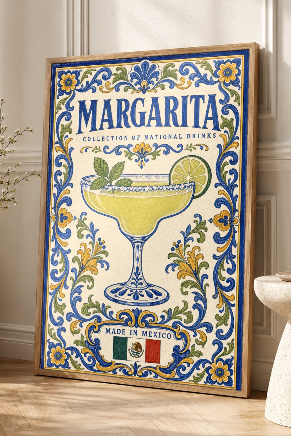 Margarita Cocktail Tile Wall Art Print