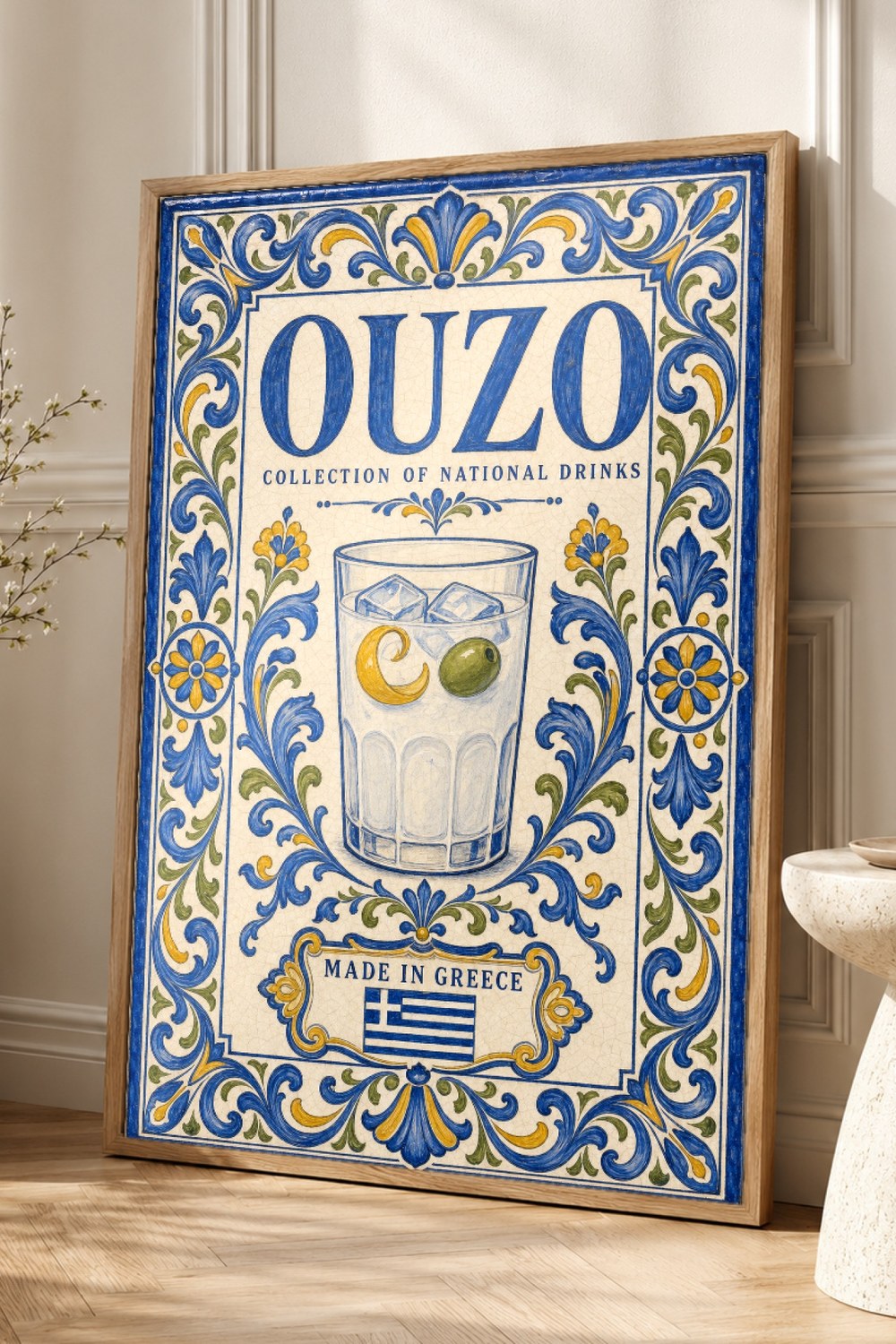 Ouzo Cocktail Tile Wall Art Print