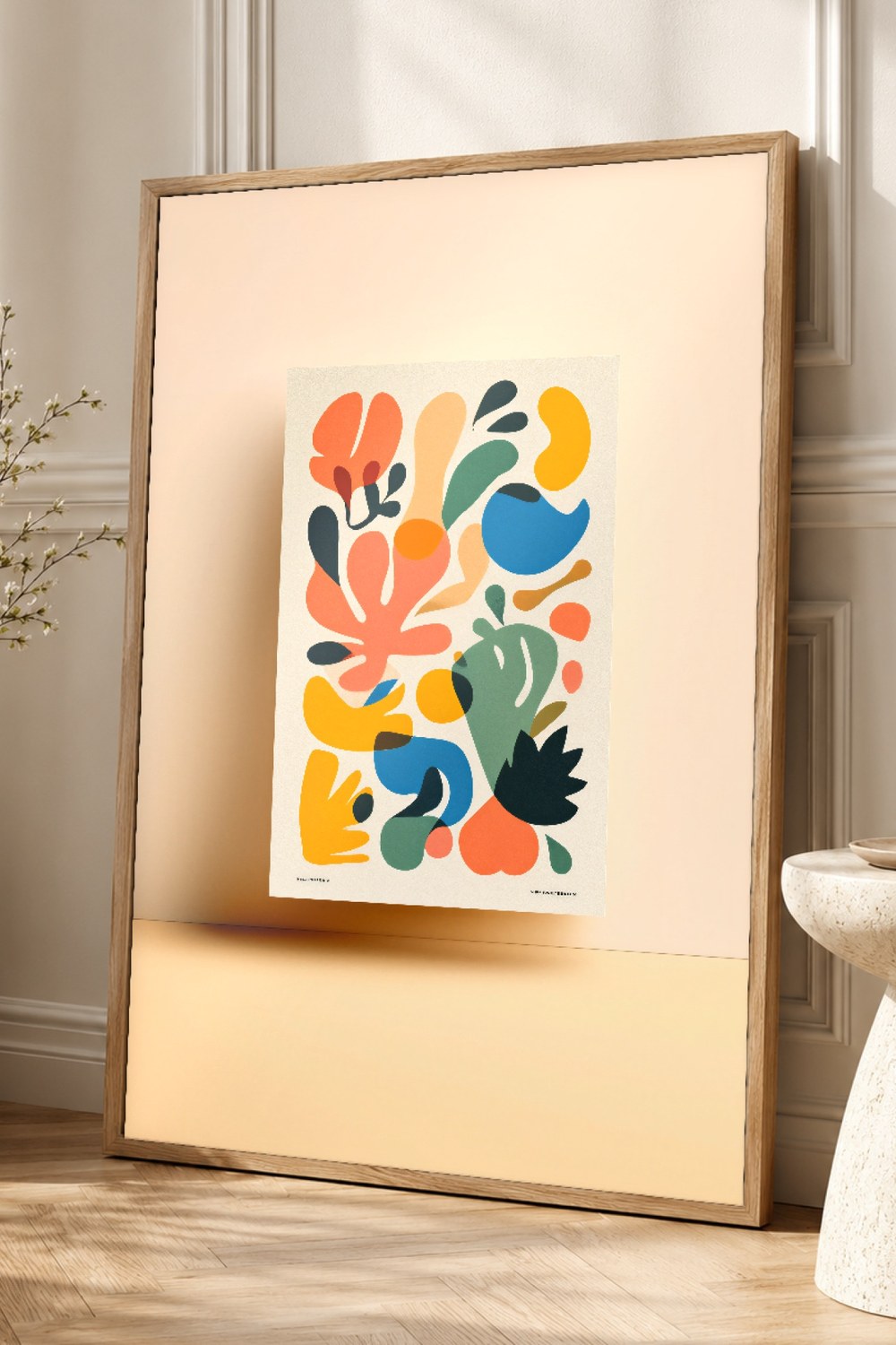 Colorful Abstract Cut Out Wall Art Print