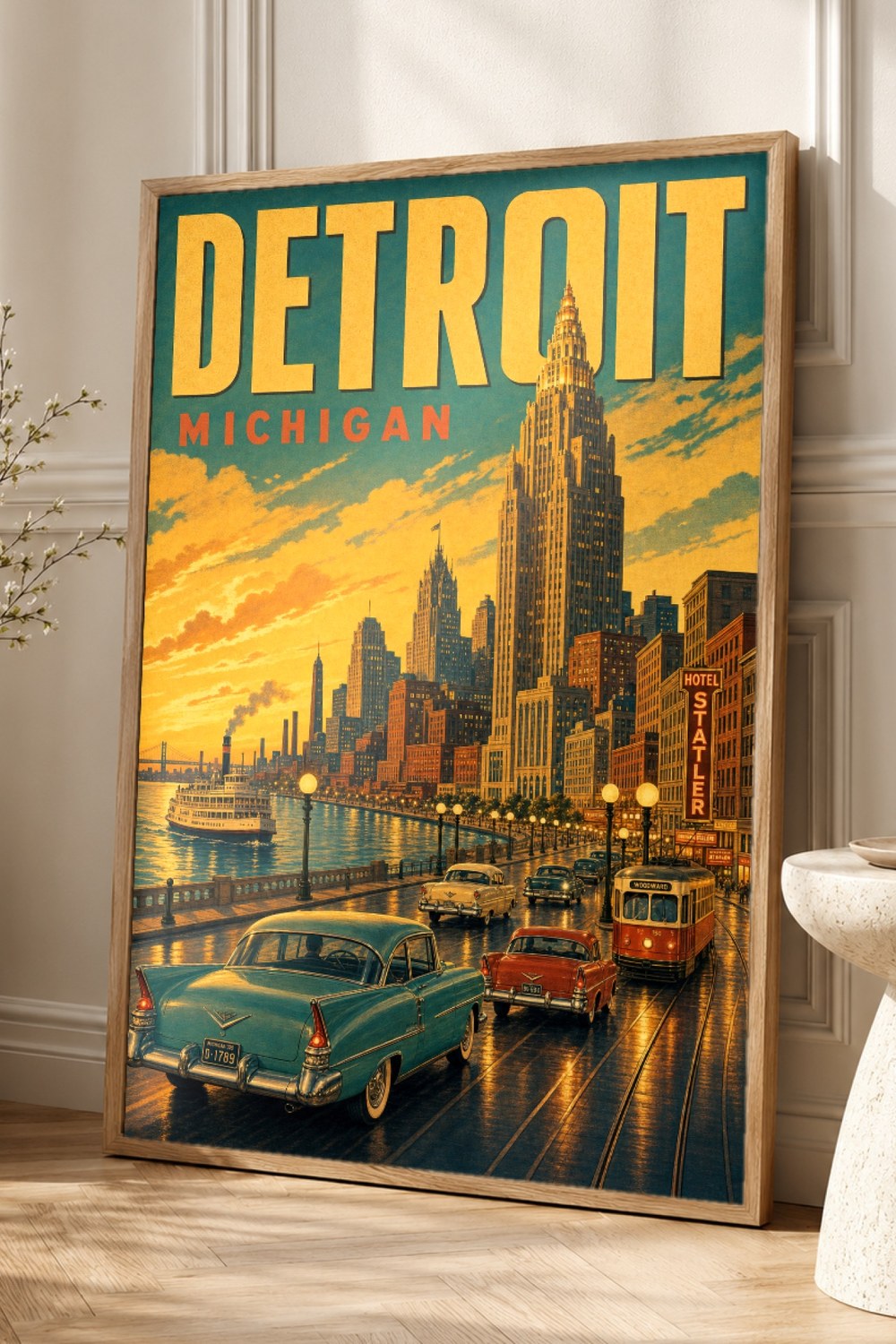Detroit Travel Poster