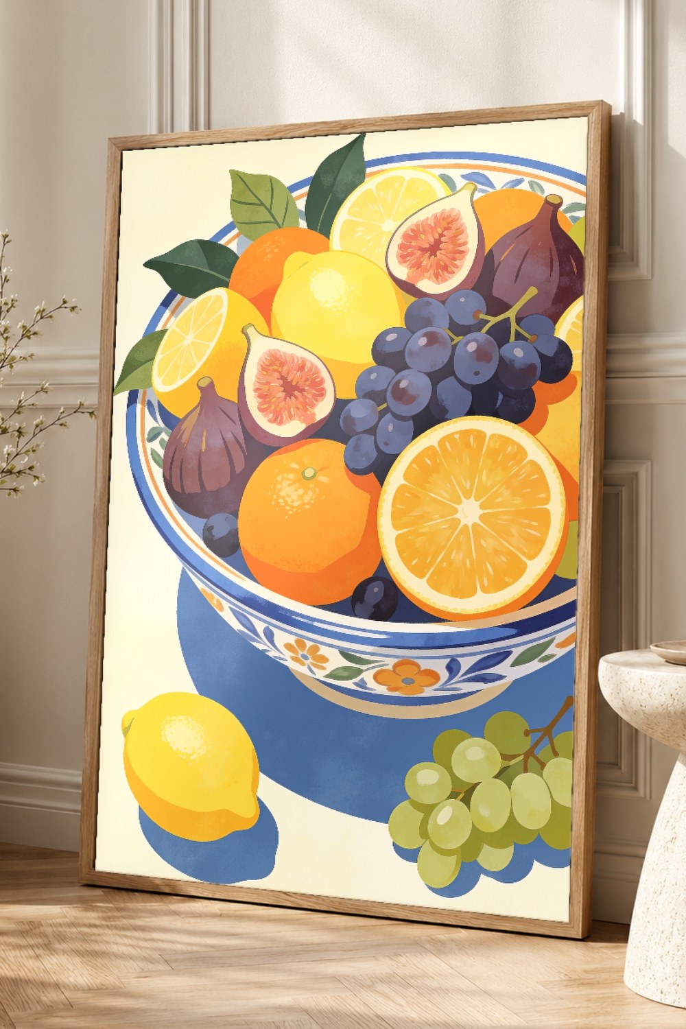 Mediterranean Fruit Bowl Kitchen Print