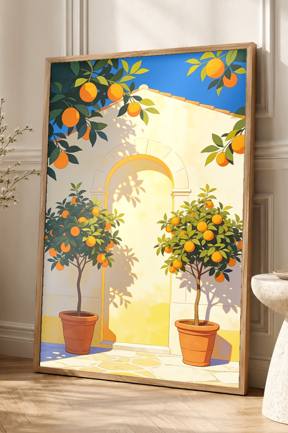 Mediterranean Orange Tree Kitchen Print