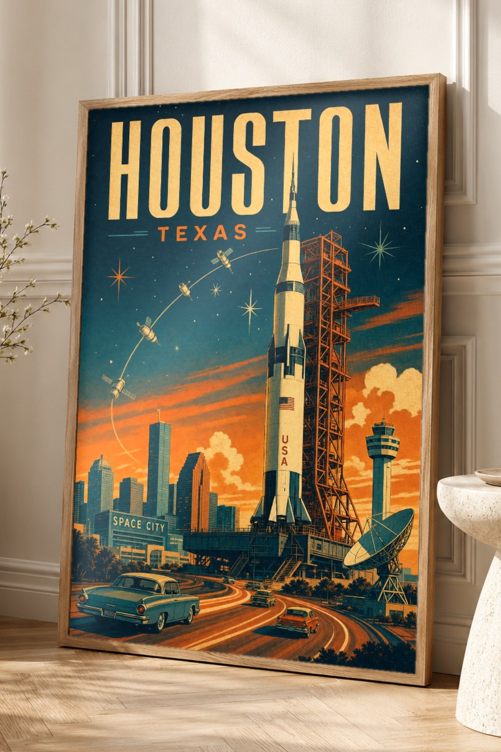 Houston Travel Poster