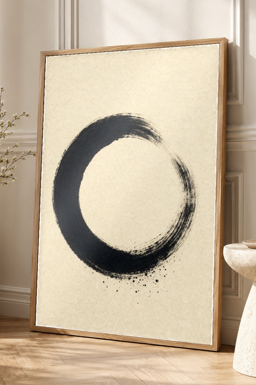 Zen Enso Circle Japandi Wall Art Print