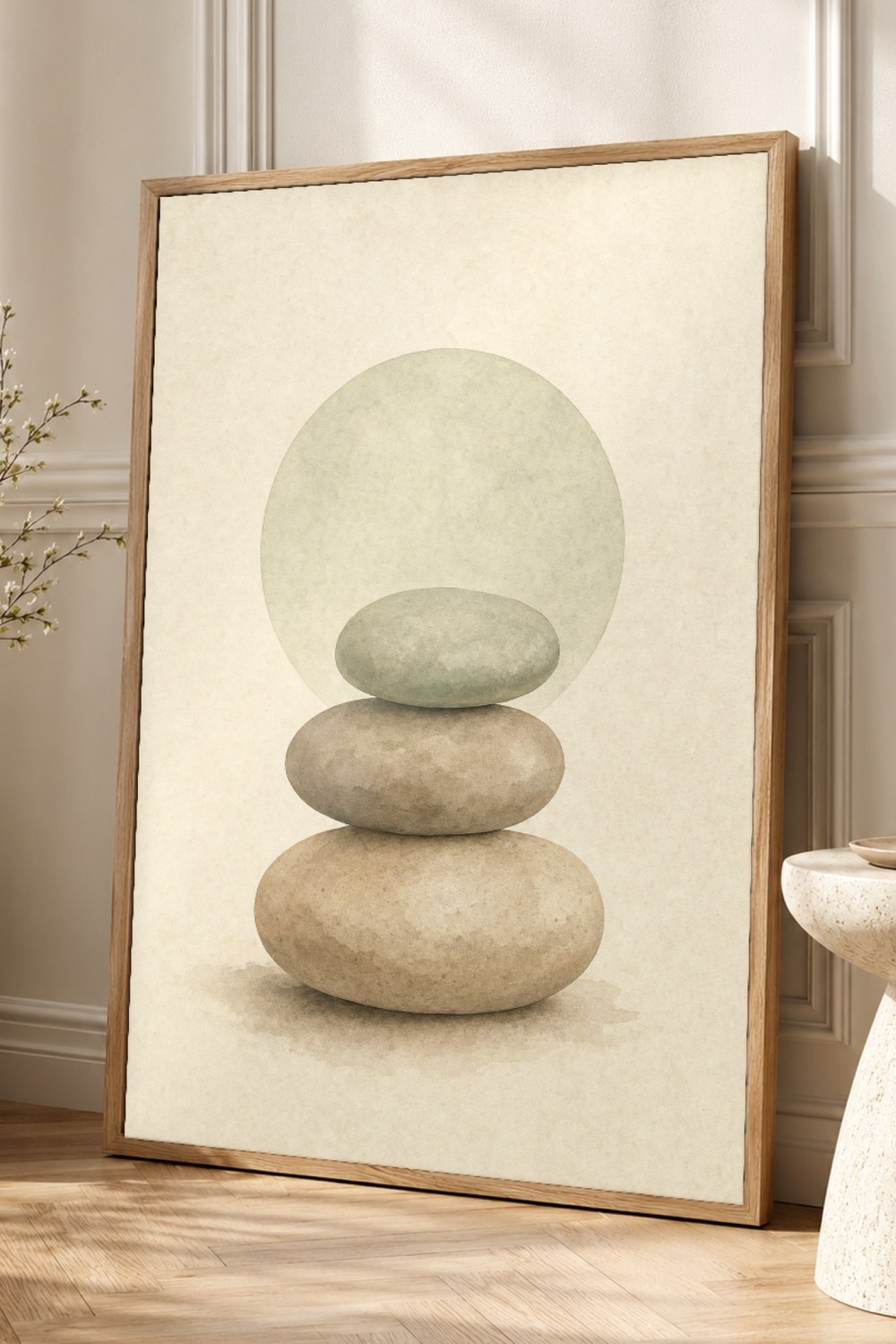 Sage Sand Japandi Wall Art Print