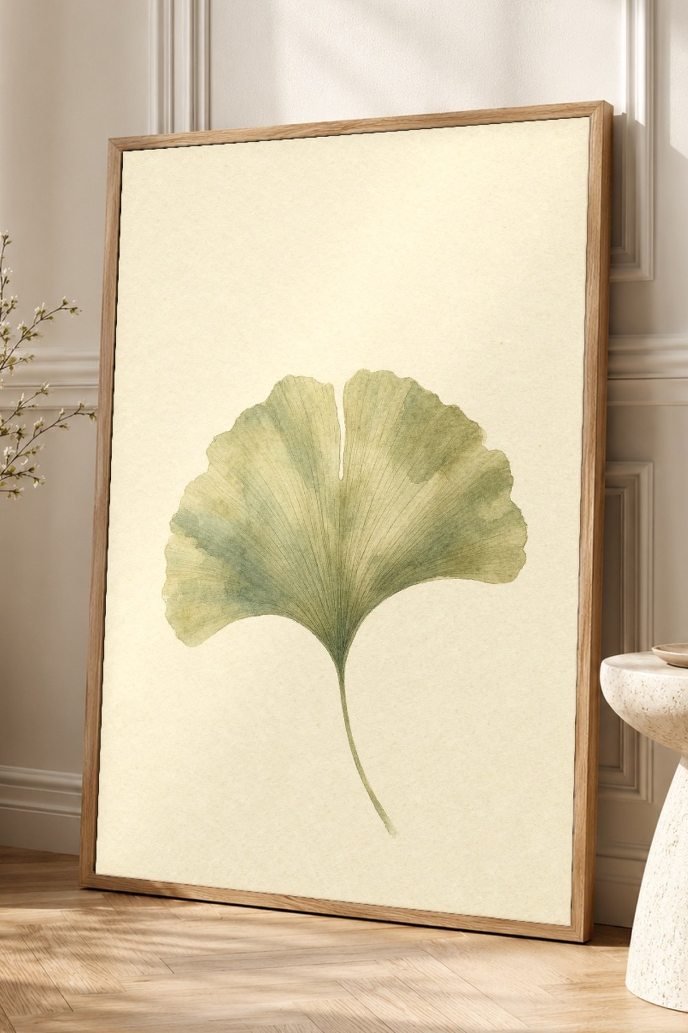 Sage Green Japandi Wall Art Print