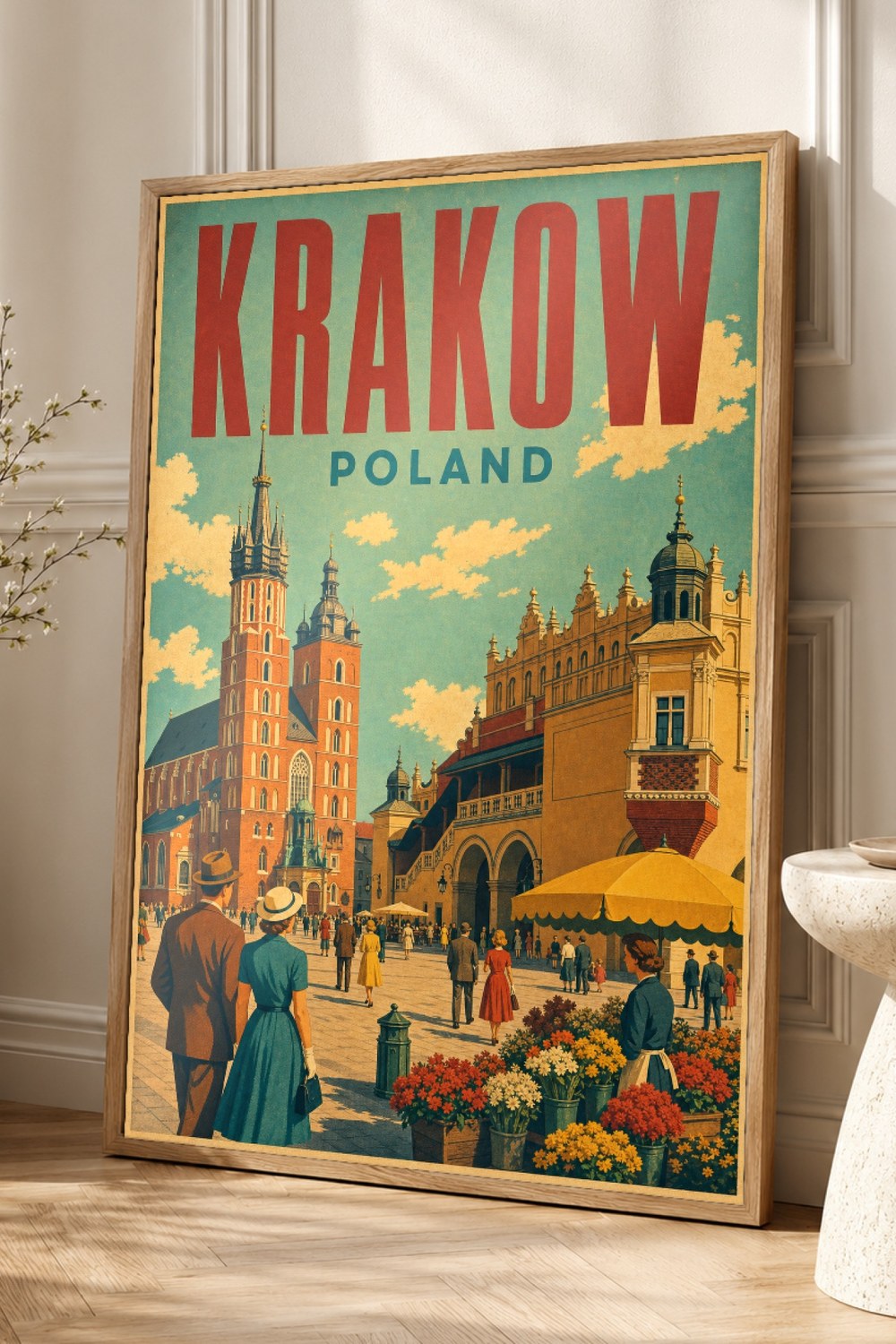 Krakow Travel Poster