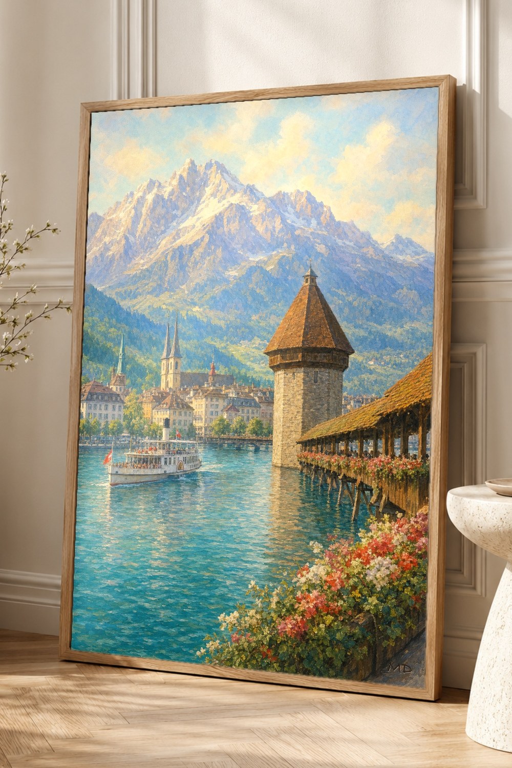 Lake Lucerne Travel Poster