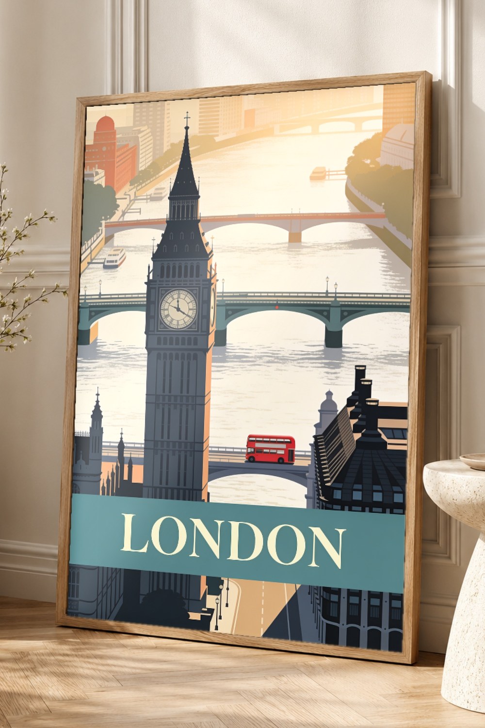 London Vintage Travel Poster