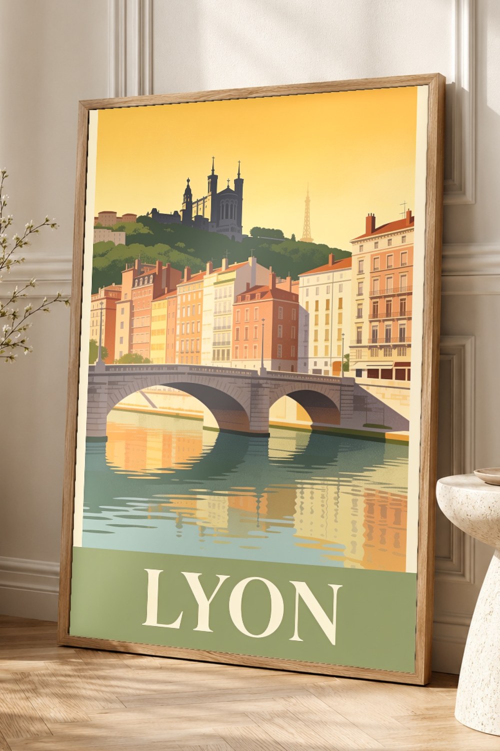 Lyon Vintage Travel Poster