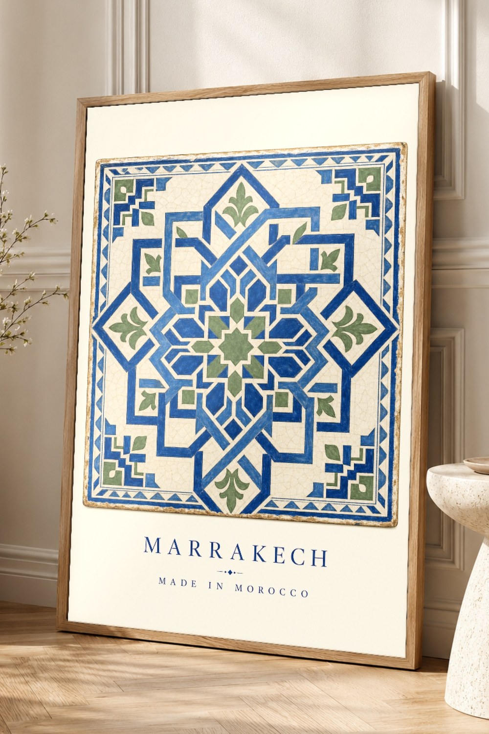 Marrakech Zellige Tile Wall Art Print