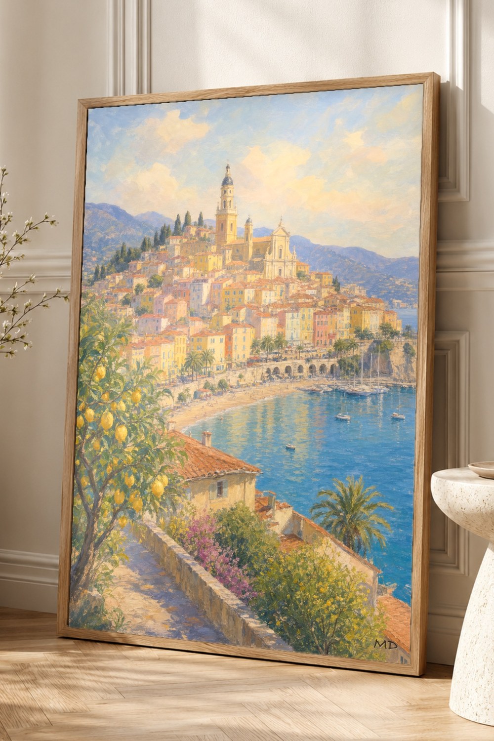 Menton Travel Poster