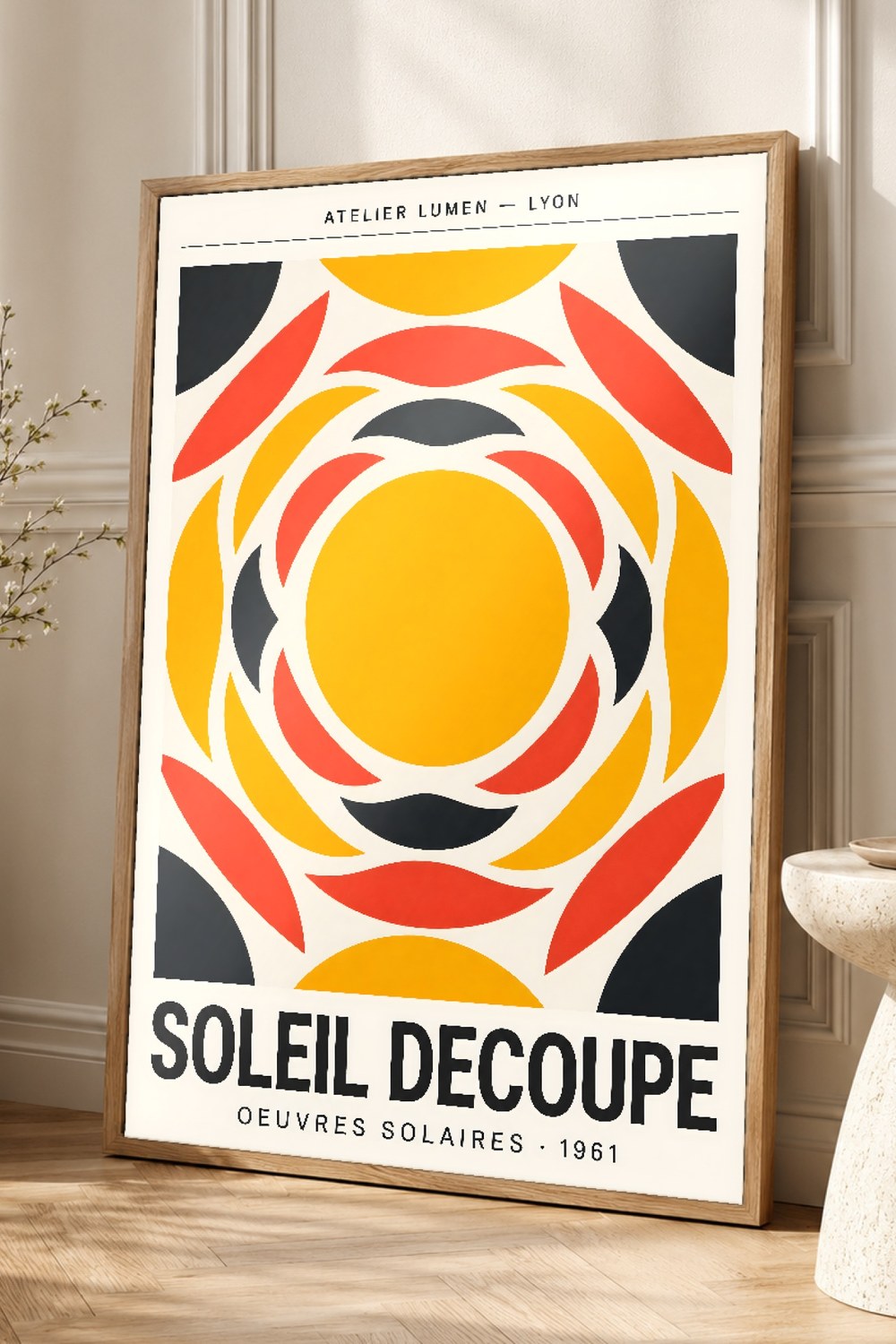 Abstract Sun Exhibition Poster Wall Art Print
