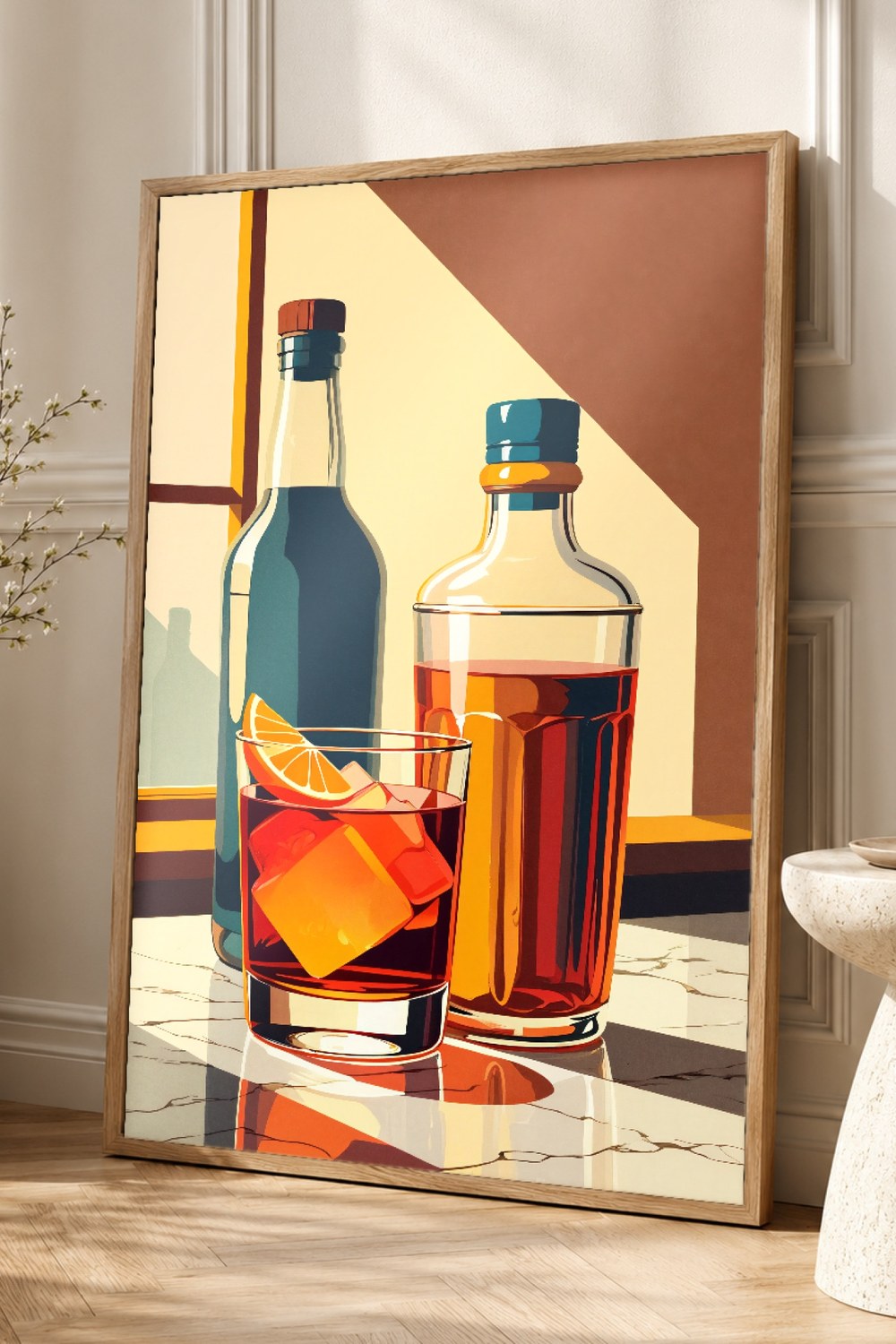 Negroni Cocktail Wall Art Print