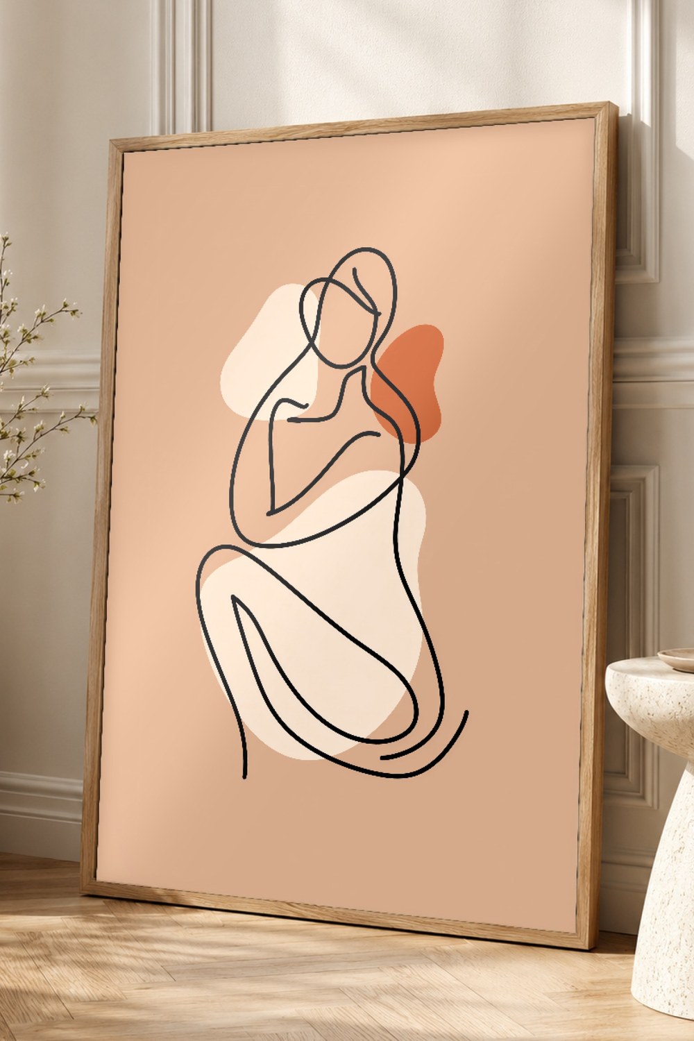 One Line Female Body Wall Art Print