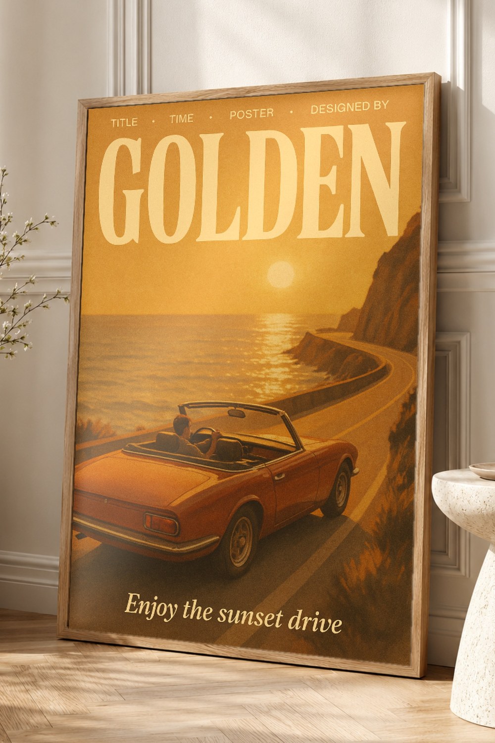 Golden Retro Poster