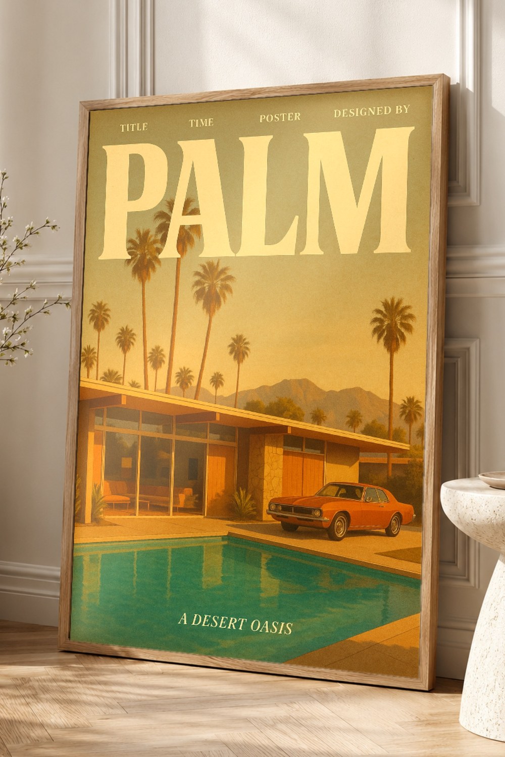 Palm Retro Poster