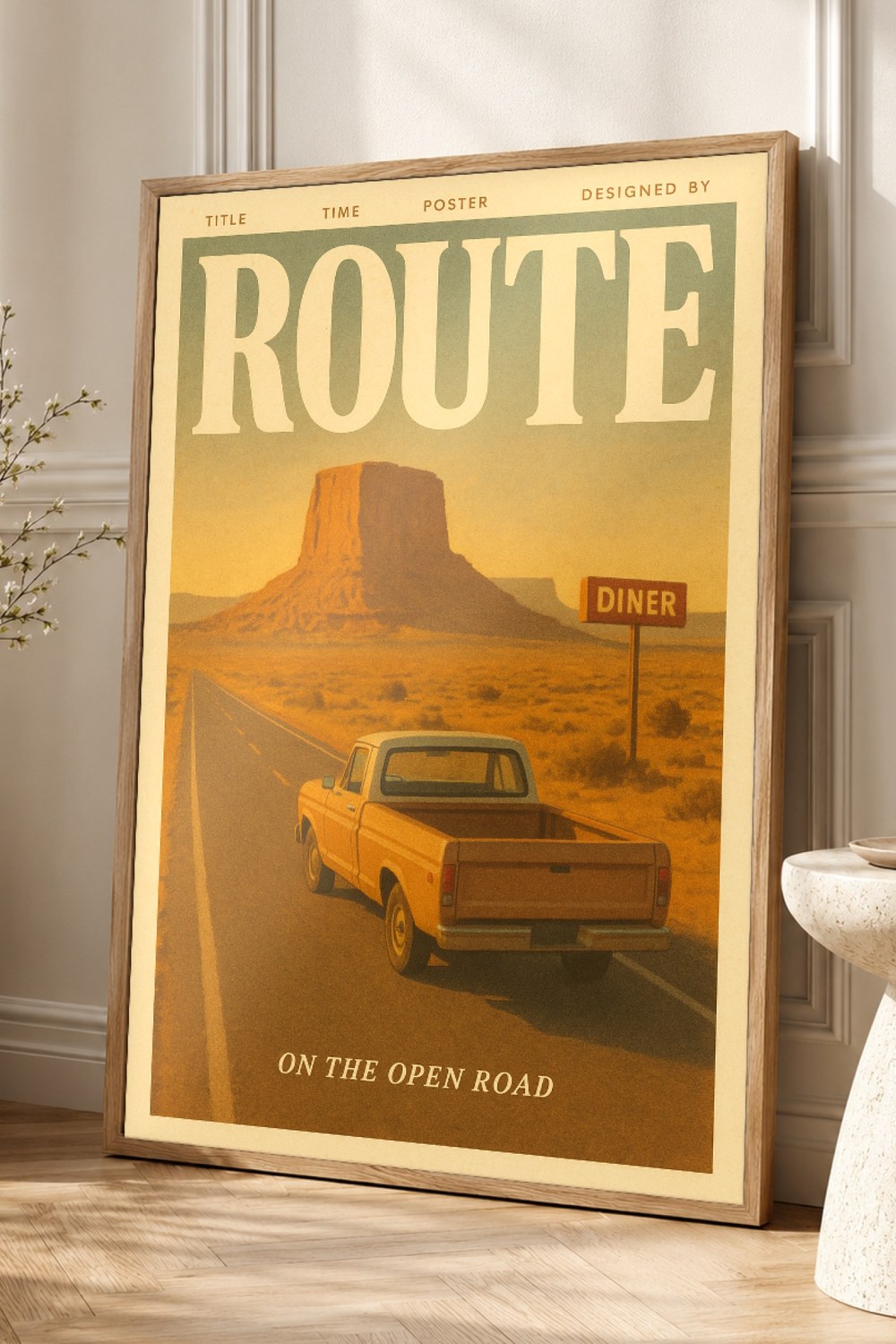 Route Retro Poster