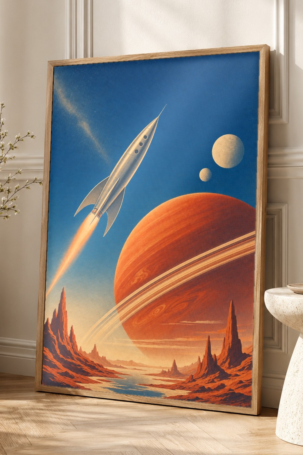 Retro Space Travel Poster