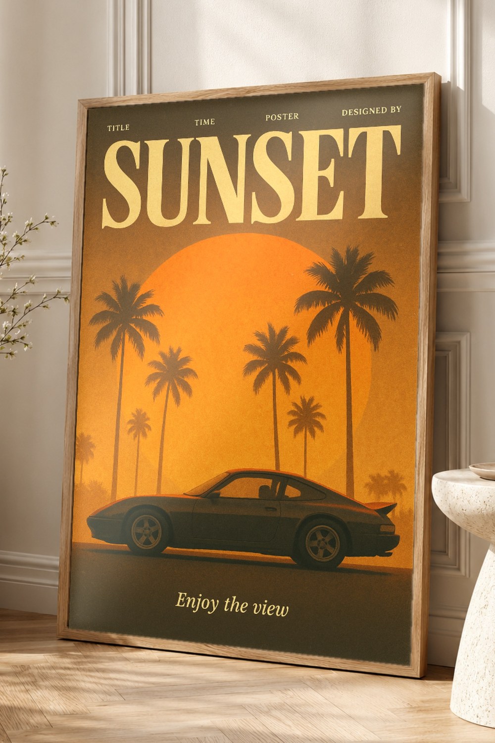 Sunset Retro Poster
