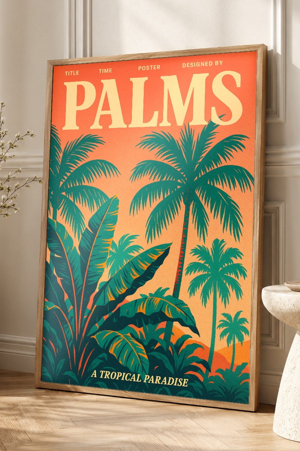 Palms Retro Poster