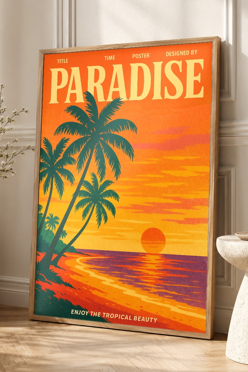 Paradise Retro Poster