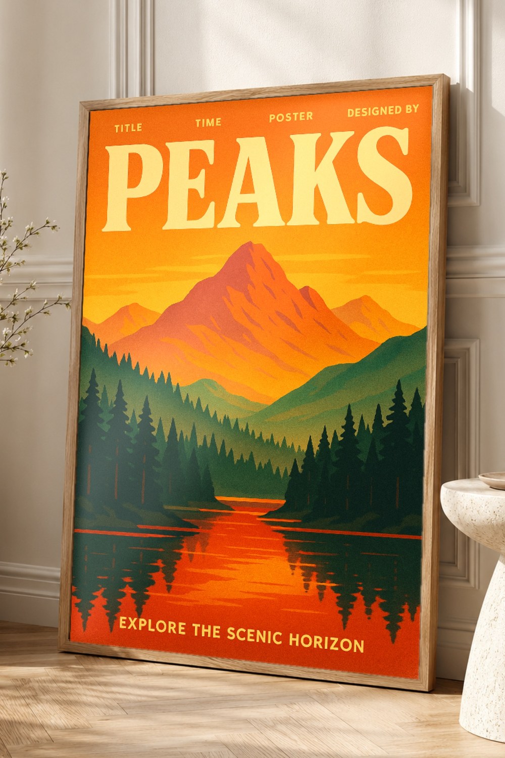 Peaks Retro Poster