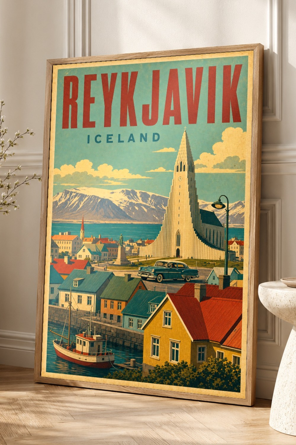 Reykjavik Travel Poster