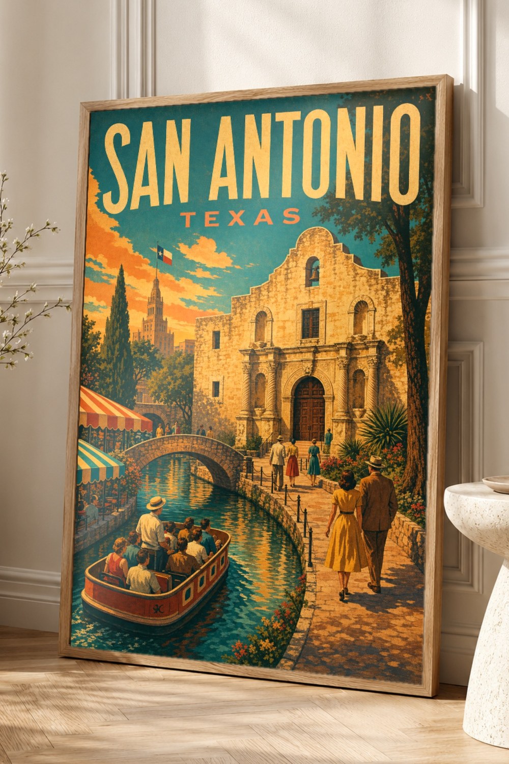San Antonio Travel Poster