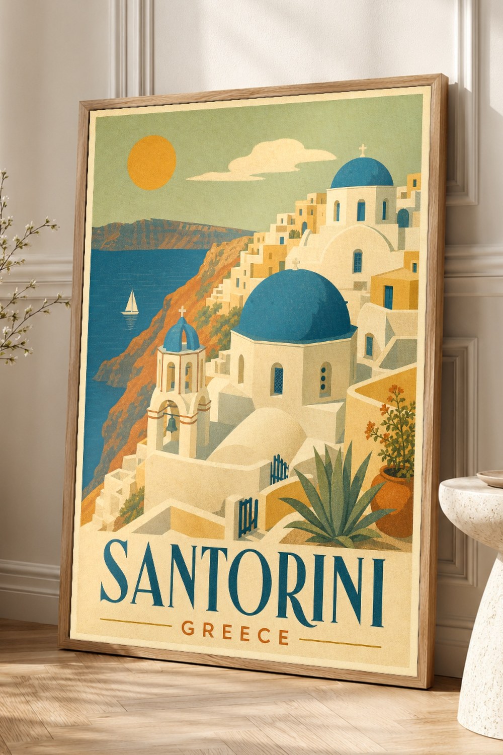 Santorini Domes Vintage 70S