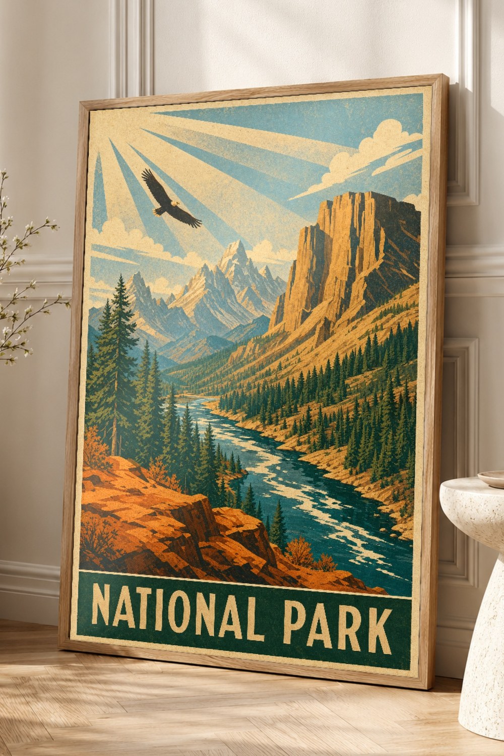 Burnt Orange National Park Wall Art Print