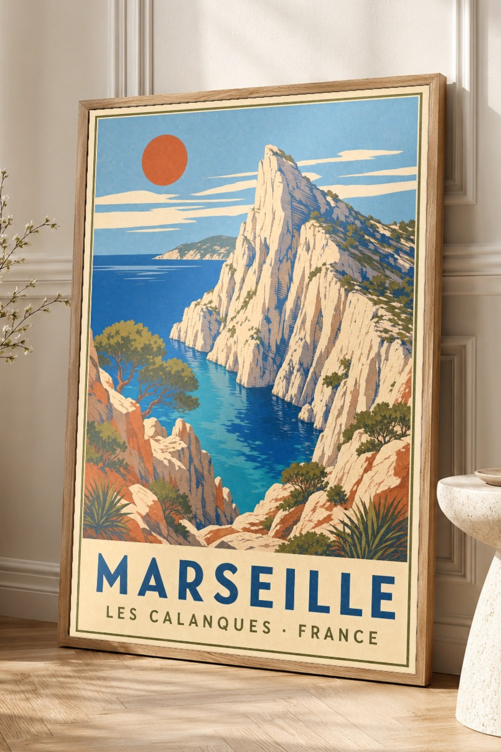 Calanques de Marseille Travel Poster